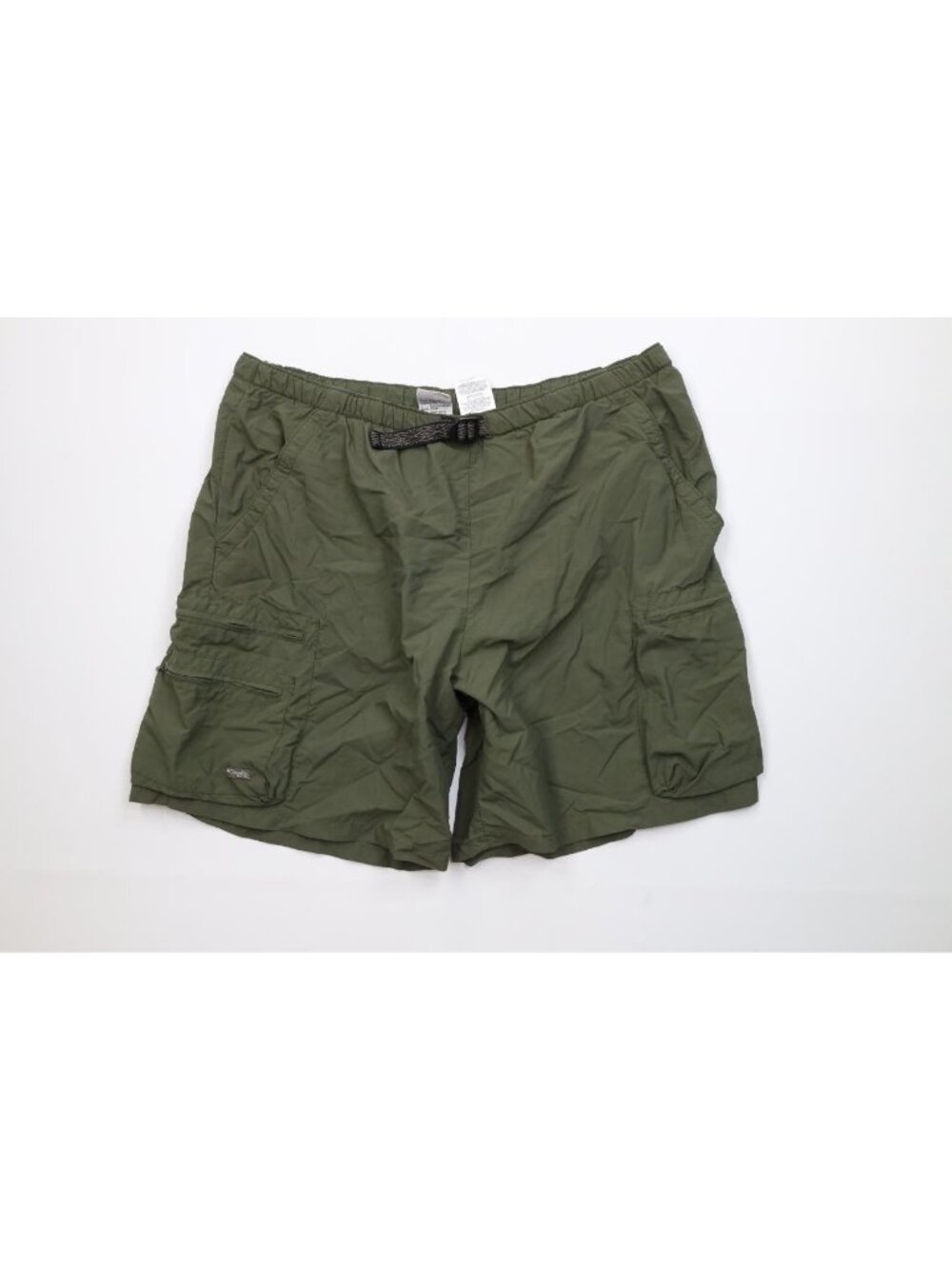 Vintage Y2K Columbia Mens Large Belted Lined Above Knee Trekking Cargo Shorts